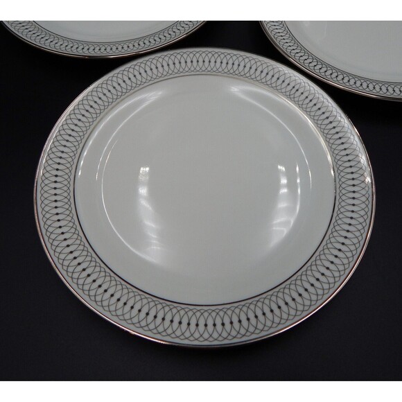Tirschenreuth Bavaria The Elgin Salad Plates Set of 4 Germany 7-1/2 Inch Silver - Picture 6 of 12